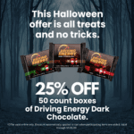 2023 Halloween Special Driving Energy Dark Chocolate 60 count boxes